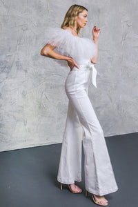 JUMPSUIT TULLE DONNA BLANCO