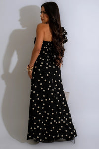 MAXI VESTIDO DOTS NEGRO/CREMA