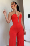 JUMPSUIT SERPIENTE GOLD CORAL