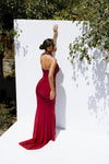 MAXI VESTIDO LORENA CRISTALES BERRY