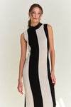 VESTIDO COLOR BLOCK BARBILLAS