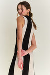 VESTIDO COLOR BLOCK BARBILLAS