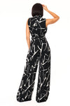 JUMPSUIT PALAZZO ABSTRACTO NEGRO/BLANCO